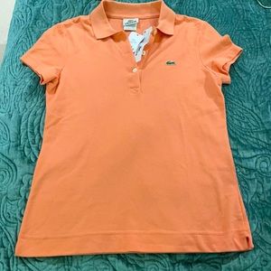NWT Lacoste tangerine polo shirt